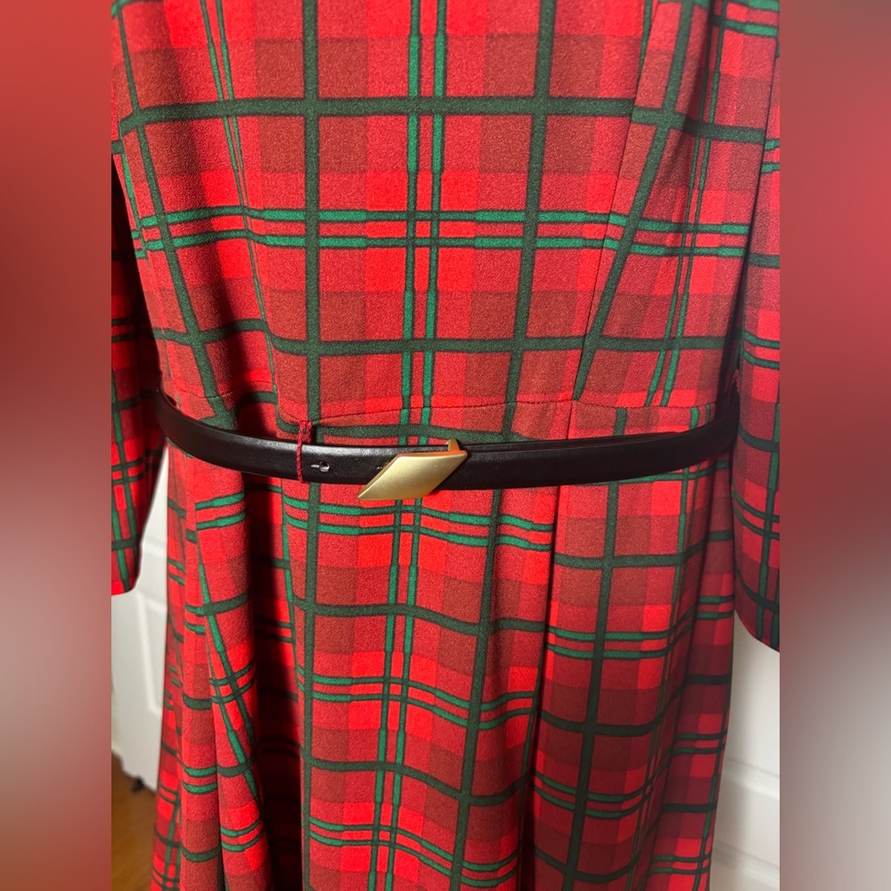 Calvin Klein Red Plaid Dress - Picture 7 of 10